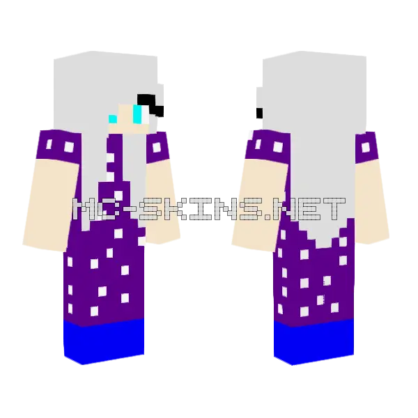 Moonlight Girl Minecraft skin, front and back