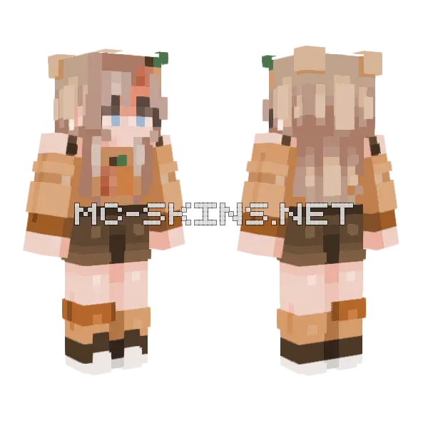 Moonlight Pumpkin Minecraft skin, front and back