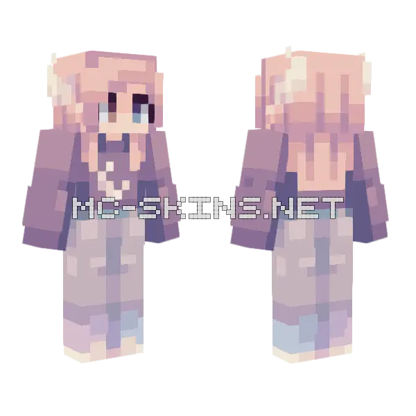 Moonstone Girl Minecraft skin, front and back