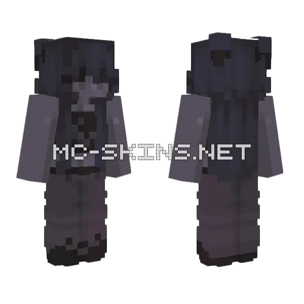 Moonveil Dark Outfit Minecraft skin, front and back