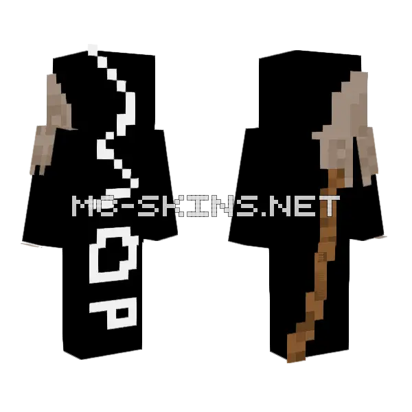 Mop Broom Minecraft skin, front and back