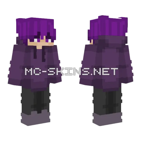 More Purple Minecraft skin, front and back