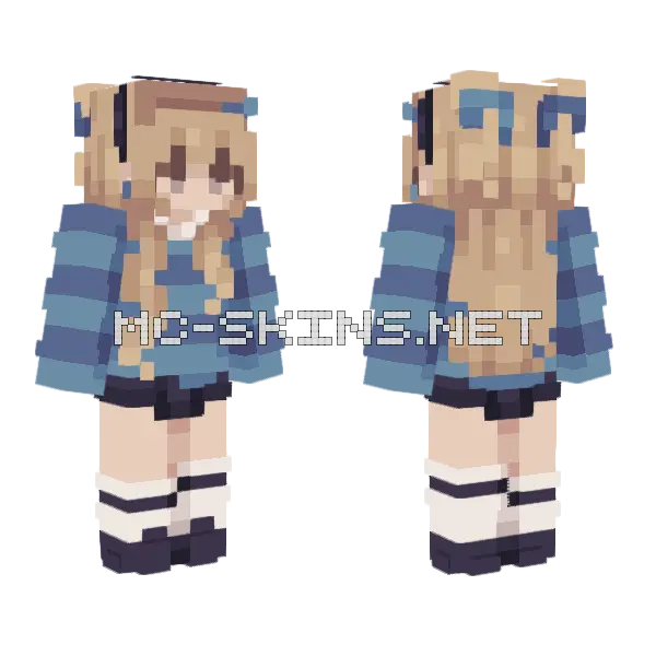 Morning Blues RCE Minecraft skin, front and back
