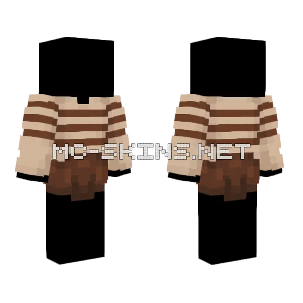 Morning Coffee Stripe Outfit Minecraft skin, front and back