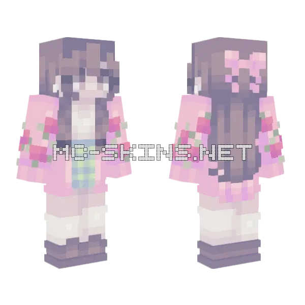 Morning Rain Clouds Window Minecraft skin, front and back