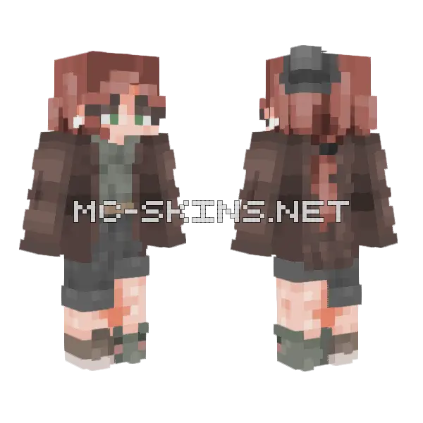 Morning Work CE Minecraft skin, front and back