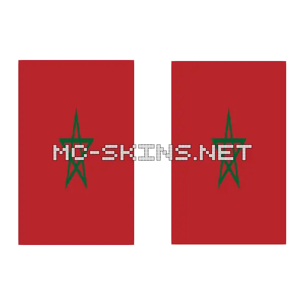 Morocco Flag cape, outside and lining