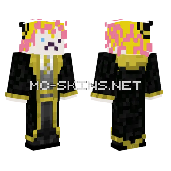 Morthi Hufflepuff Minecraft skin, front and back