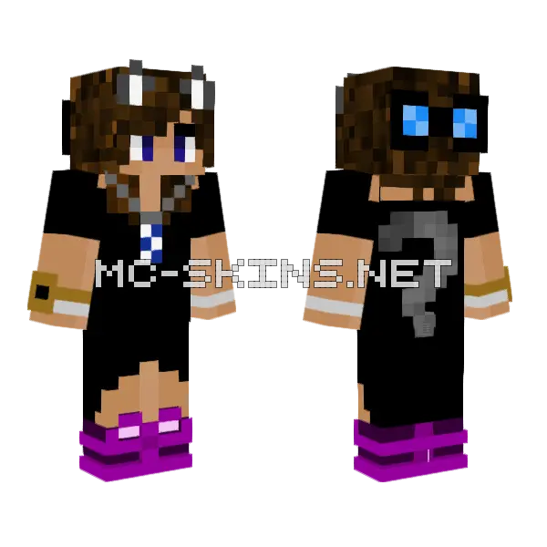 Morticia Zee Minecraft skin, front and back