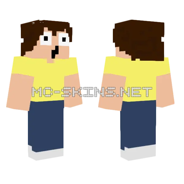 Morty Minecraft skin, front and back