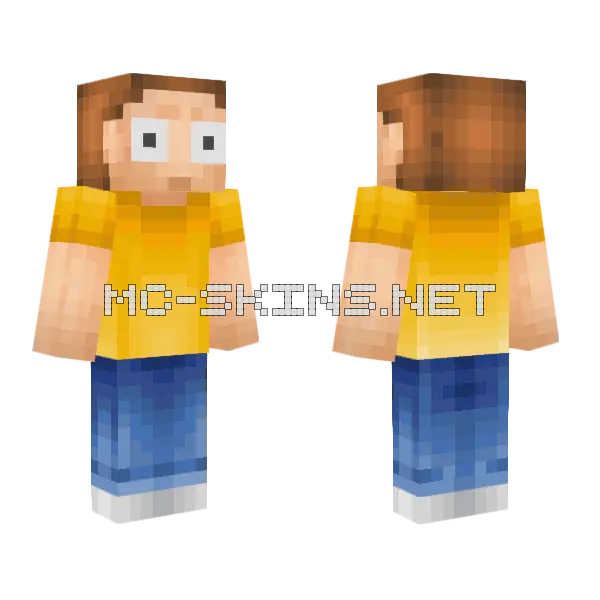 Morty Smith Minecraft skin, front and back