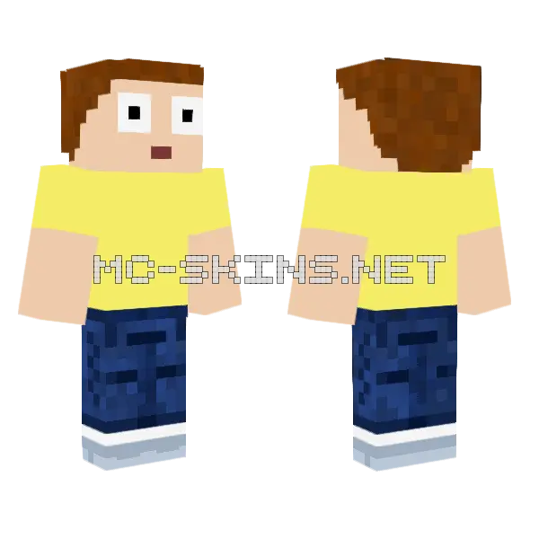 Morty Smith Minecraft skin, front and back