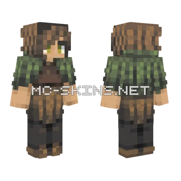 Moss And Fairies OC Minecraft skin, front and back