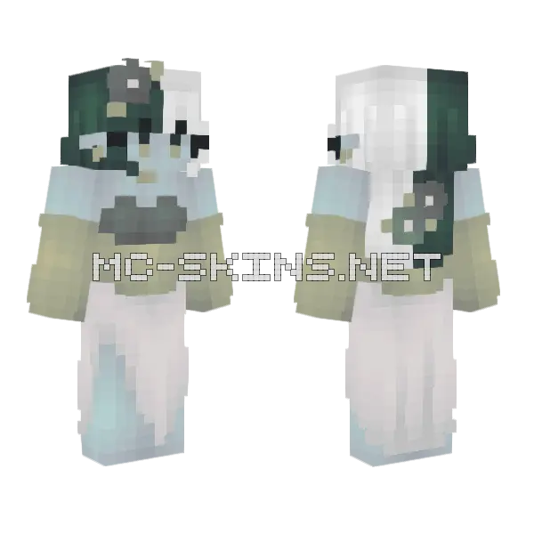 Moss Elf Minecraft skin, front and back