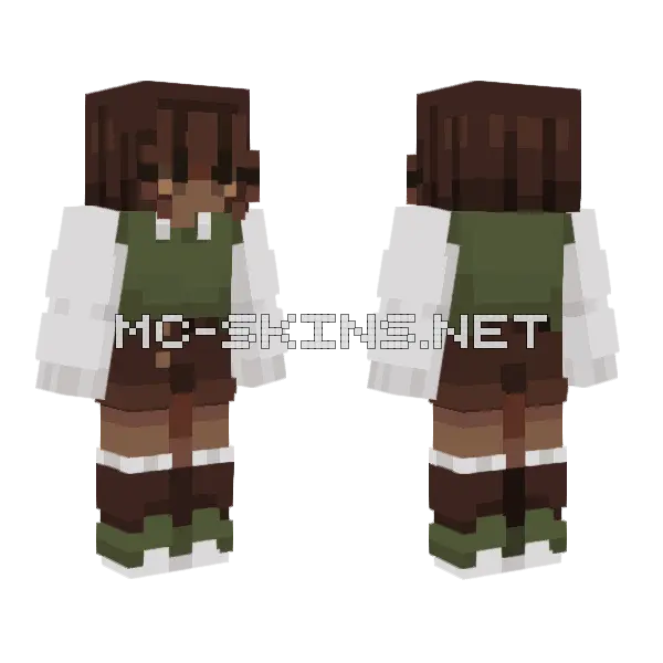 Mossy Banks Minecraft skin, front and back