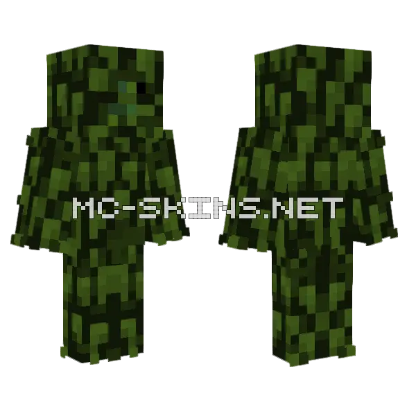 Mossy Creeper Suit, front and back
