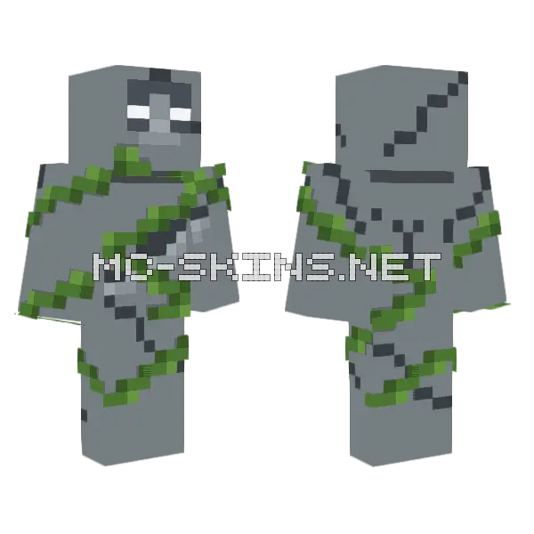 Mossy Golem, front and back