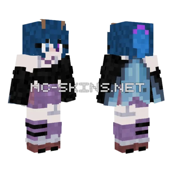 Moth Girl Minecraft skin, front and back