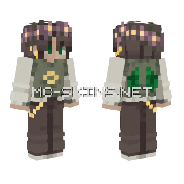 Mothboy Minecraft skin, front and back