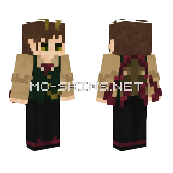 Mothme Minecraft skin, front and back