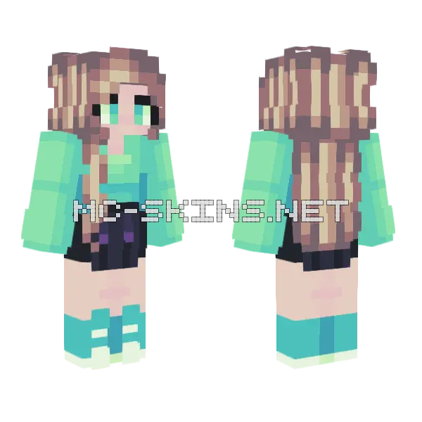 Movie Night Minecraft skin, front and back