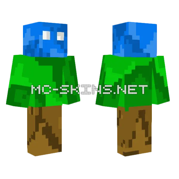 Mr Blue Sky Minecraft skin, front and back