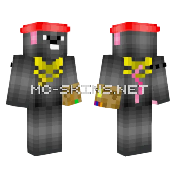 Mr Bombastic Minecraft skin, front and back