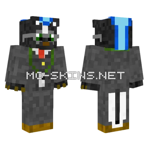 Mr Fustytheskunk Skunkmastergamers Minecraft skin, front and back