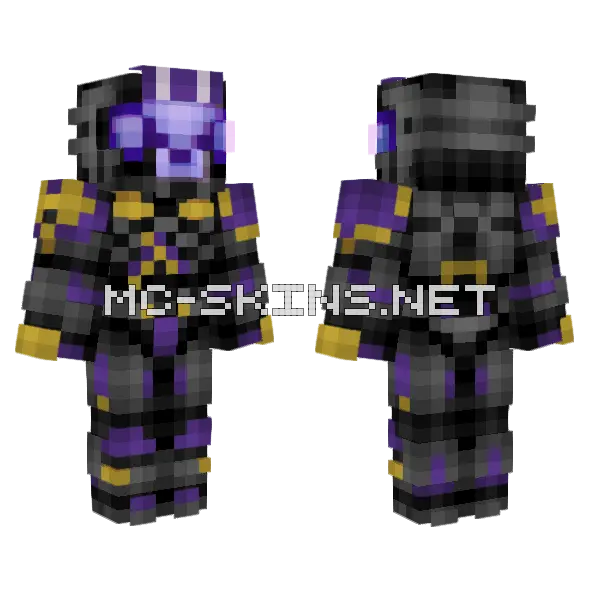 Mr Jas Commission Minecraft skin, front and back