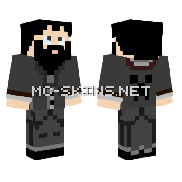 Mr Man Minecraft skin, front and back