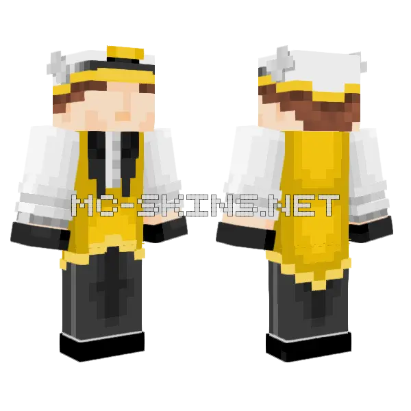 Mr. Mysfortune Tux Minecraft skin, front and back