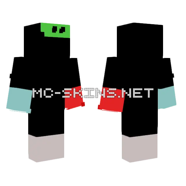 Mr Mystrie Minecraft skin, front and back