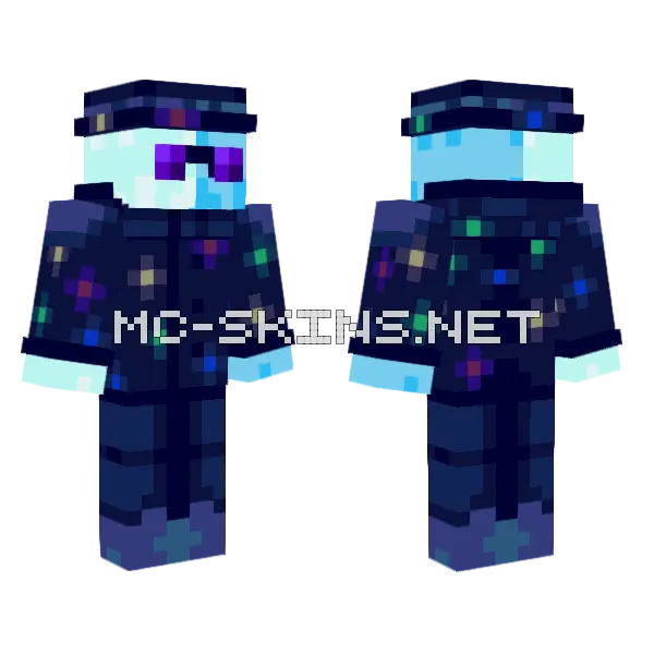 Mr Qi Minecraft skin, front and back
