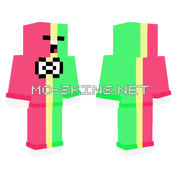 Mr Sherbert Minecraft skin, front and back