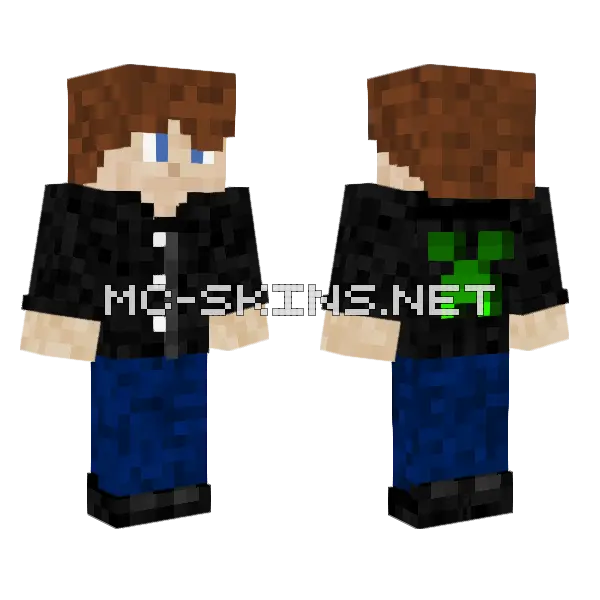 Mr Suit Black, front and back
