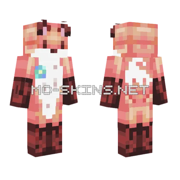 Mr Sunny Fox Minecraft skin, front and back