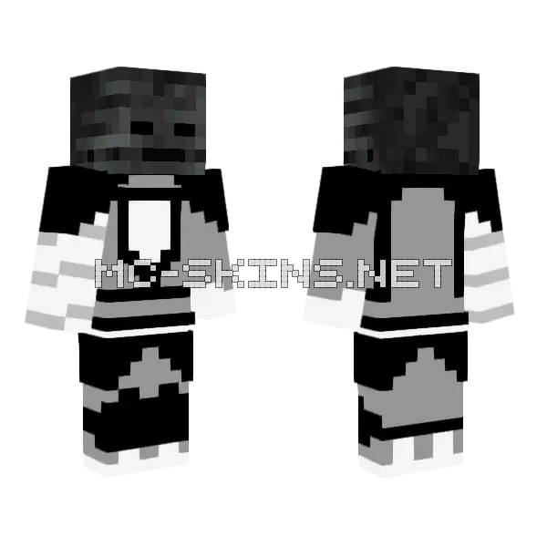 Mr Wither Skeleton Minecraft skin, front and back