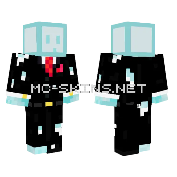 Mrbadweather Damaged Minecraft skin, front and back