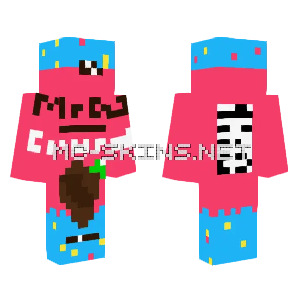 MrBeast Feastables Bar Minecraft skin, front and back