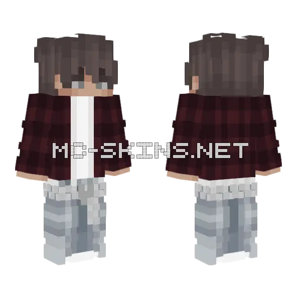 Mrcrtv Flannel Skin Minecraft skin, front and back
