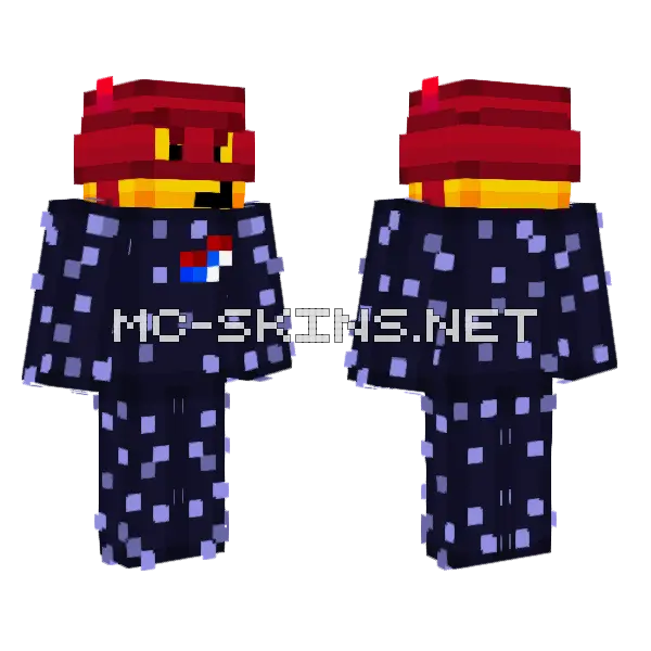 Mrdoombringer Roblox Admin Minecraft skin, front and back