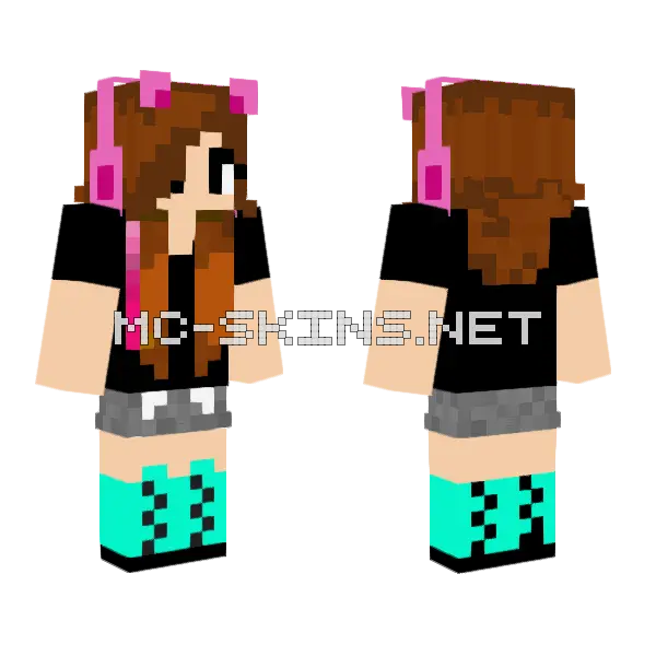 Mrsbonniie Minecraft skin, front and back