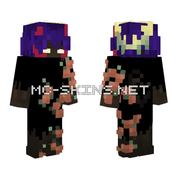 Ms Are Glo Minecraft skin, front and back