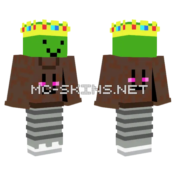 Mtndew Minecraft skin, front and back