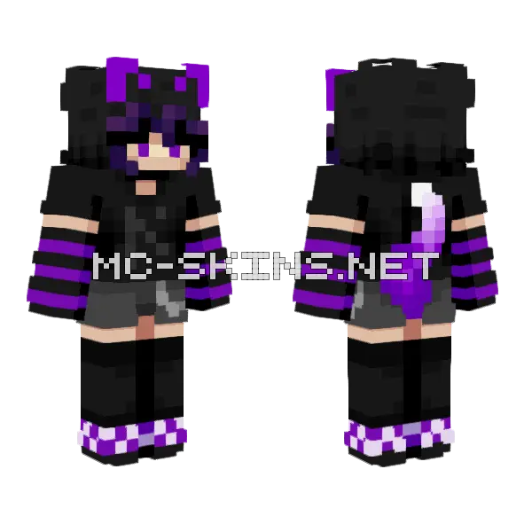 Much O Fem Minecraft skin, front and back