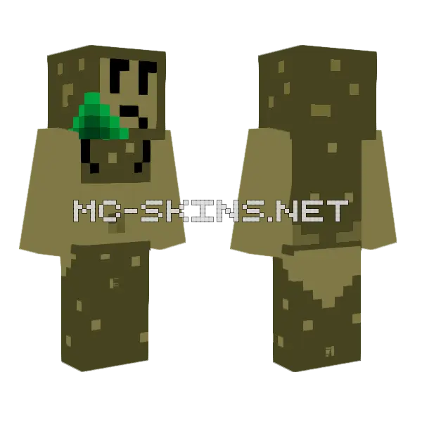 Mud Monster Minecraft skin, front and back