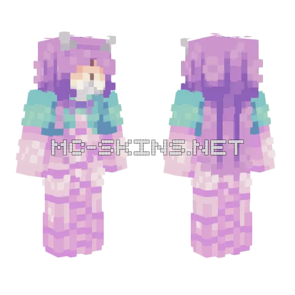 Mujika Minecraft skin, front and back