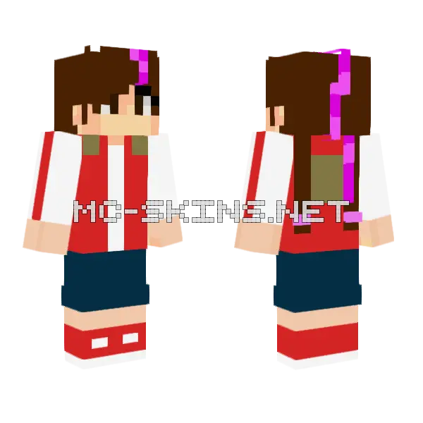Mulan As Herself Minecraft skin, front and back