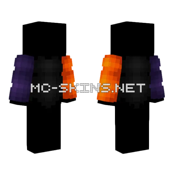 Multi Color Halloween Sweater V2 Minecraft skin, front and back