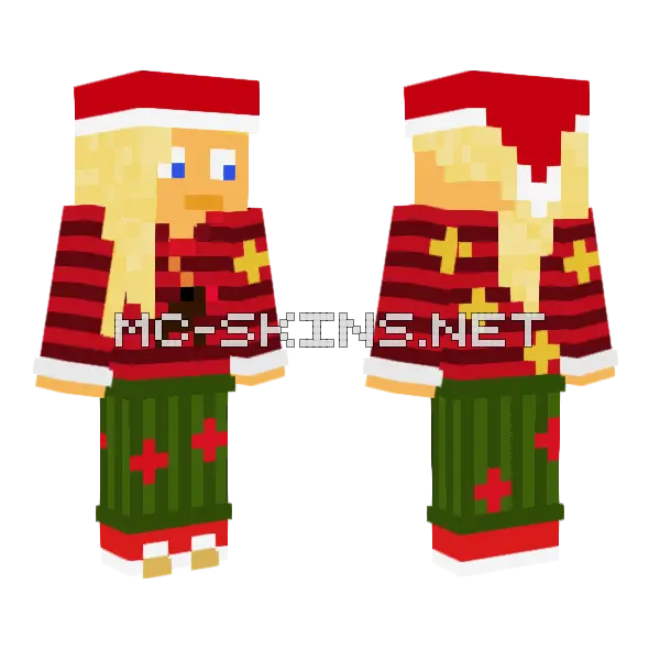 Mumi X Mas Minecraft skin, front and back